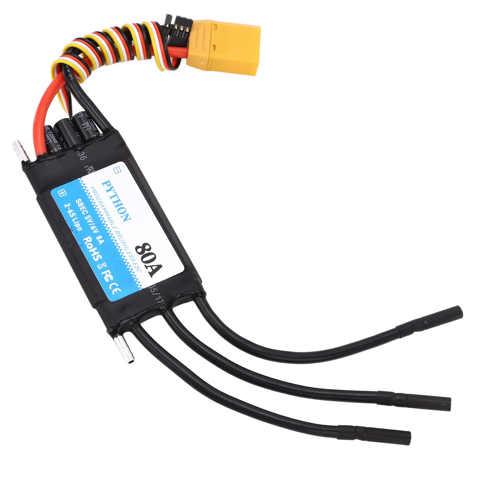Dostępny sterownik prędkości łodzi RC, Wodoodporny ESC 80A z regulacją prądu 8A SBEC, urządzenie do programowania LCD, wielofunkcyjny bezpiecznik, dla różnych modeli statków