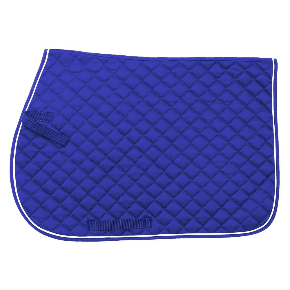 Tough 1 EquiRoyal Square Quilted Cotton Comfort English Saddle Pad, Pink — view 5