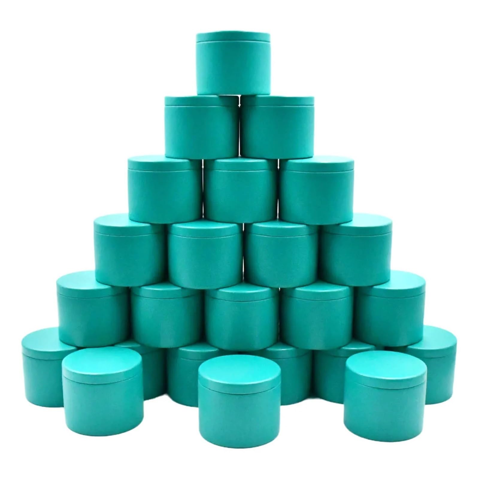 Candle Tins, Candle Tin Jars Multicolor 24 Count with Lids 4/8 oz for Candle Making(Green-8oz)