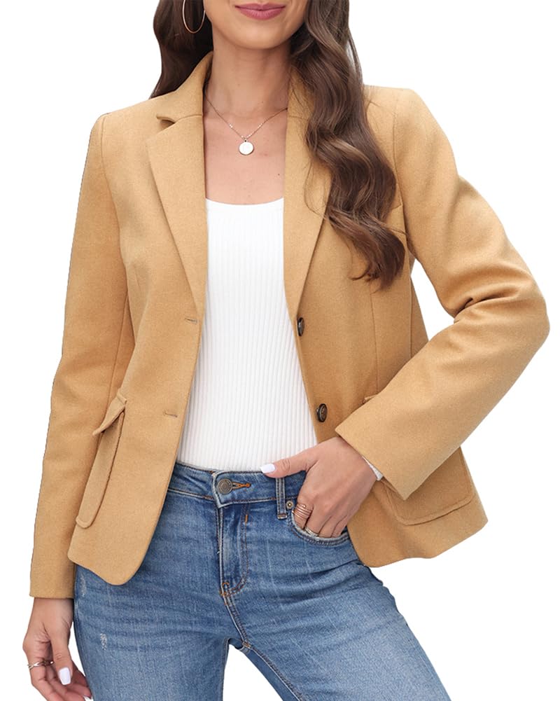 BZB Womens Casual Blazers Long Sleeve Lapel Open Front Work Office Bussiness Warm Blazer Jackets