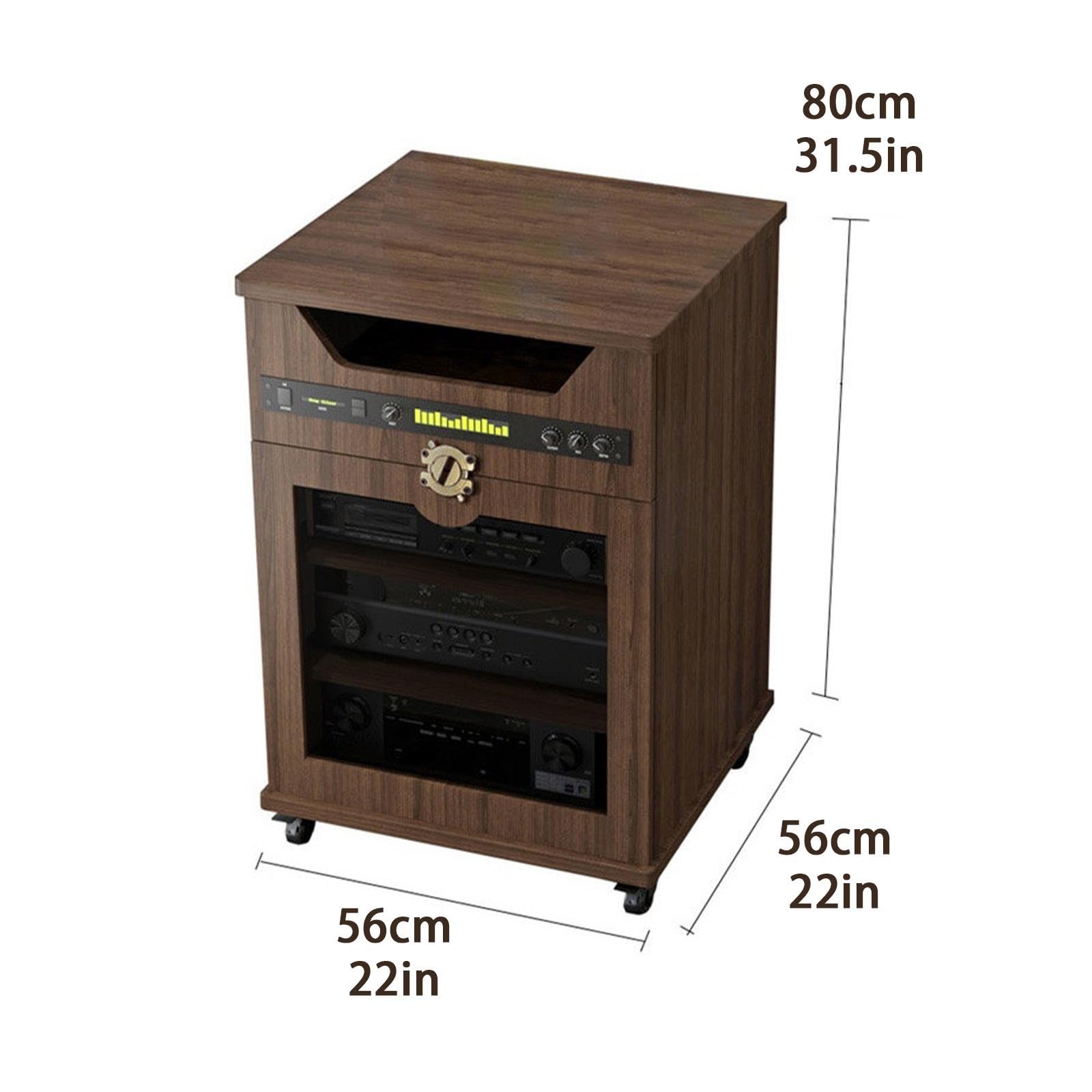 Rack Audio, Meuble Média avec Structure Réglable