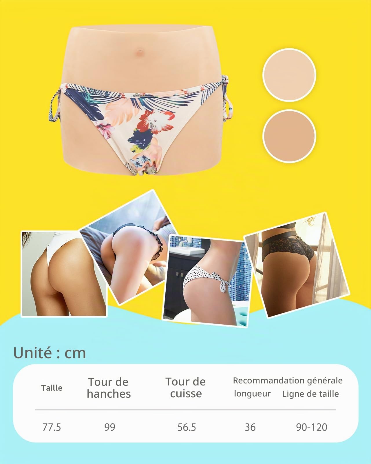 Minaky Silicone Panty Crossdresser Silicone Culotte Fausse Culotte Cachée Sissy Peut Pisser with Catheter Inserts for Drag Queens Transgender,Blanc