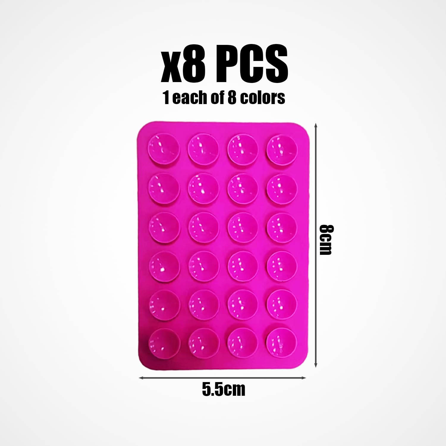 8 Ventose Per Telefono In Silicone - Supporto Adesivo Bifacciale Per Fissare Il Cellulare A Superfici Lisce, Compatibile Con Tutti I Modelli