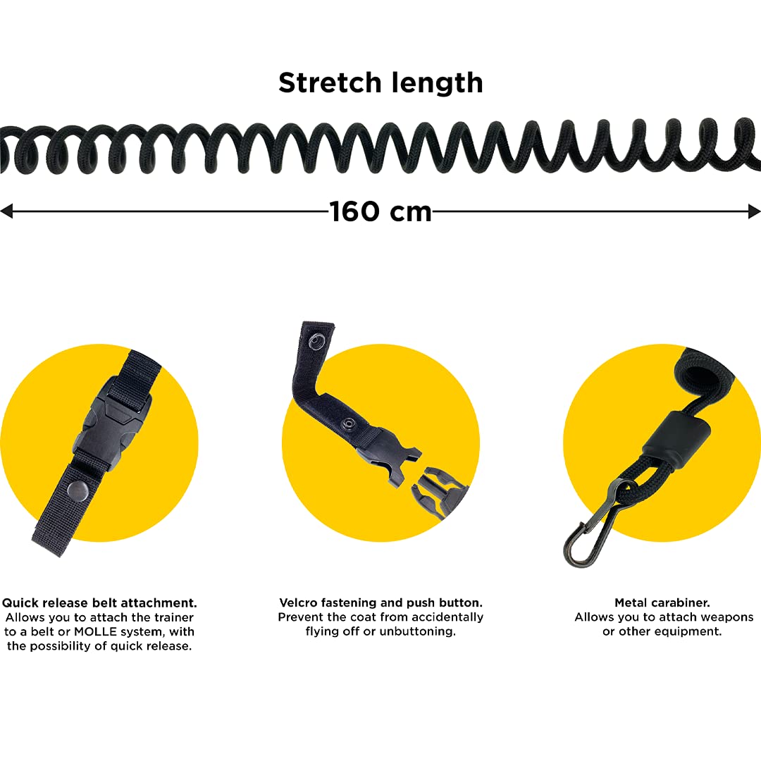 EdcX Paracord Nylon Tactical Lanyard, spiral cable, elastic key pendant made of Paracord, 4 types of fastening to choose from - Image 4