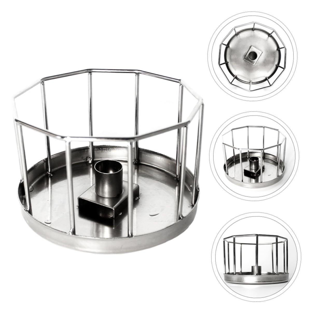 Kisangel Plato de Agua Automático para Reptiles y Tortugas Diseño Anti Óxido en Acero Inoxidable para Alimentación y Bebida Segura de Mascotas