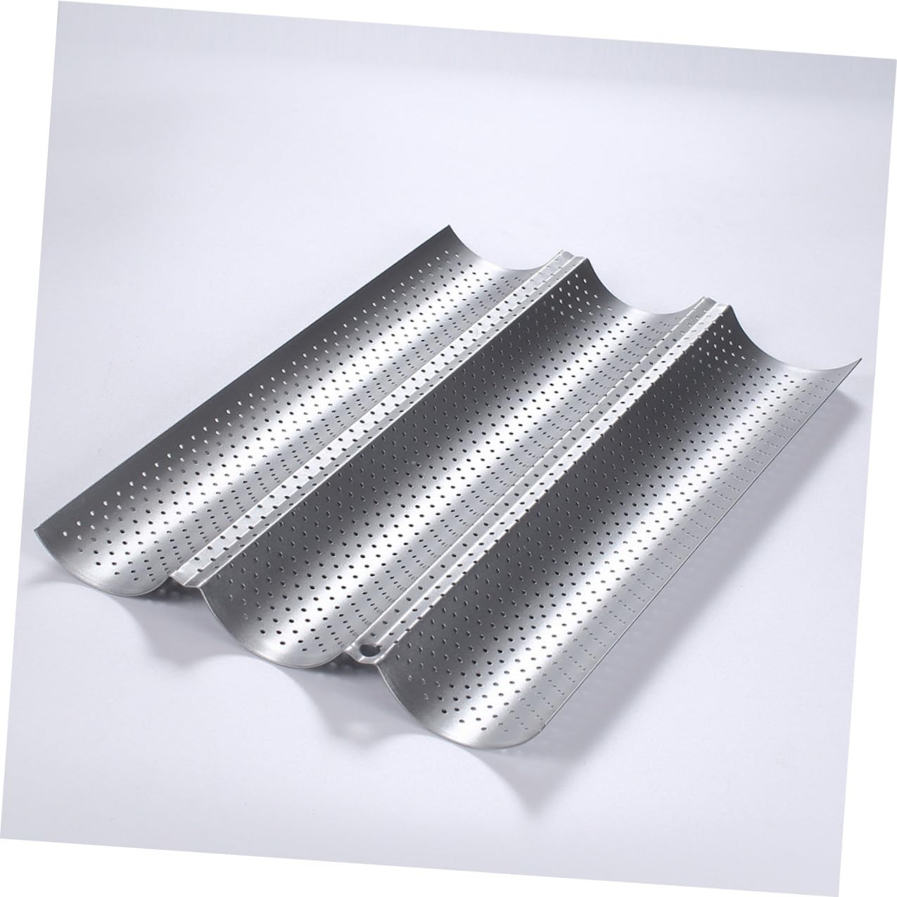 2piezas Molde Para Hornear Ondulado Molde Para Pan Francés De Acero Inoxidable Revestimiento Antiadherente y Cavidades Para Uso Doméstico y Profesional