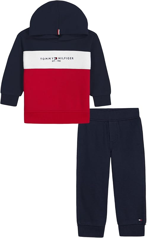 Conjunto de pantalón deportivo para niño, buzo polar de 2 piezas y joggers