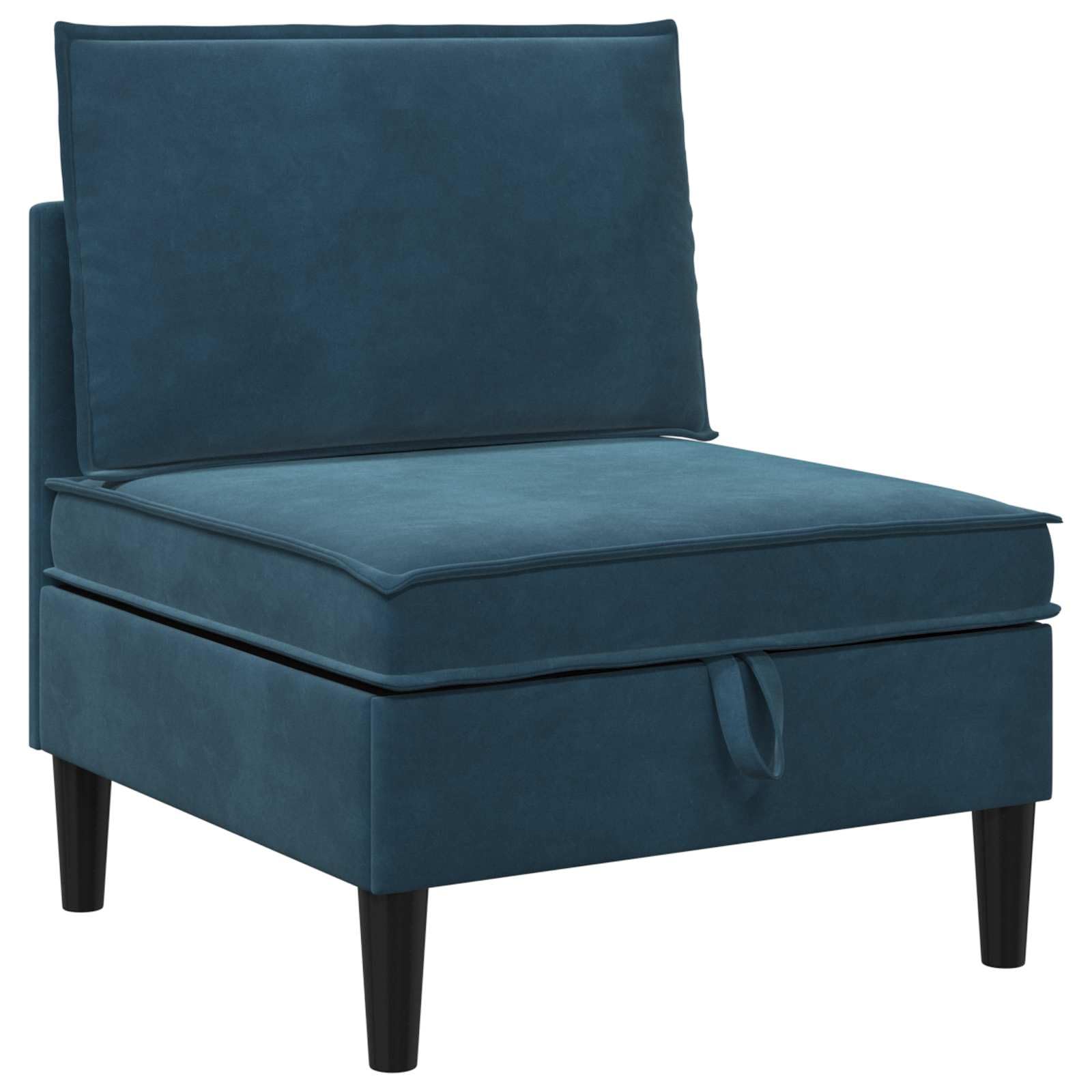 Conjunto de muebles de salón de 4 piezas, color azul terciopelo con