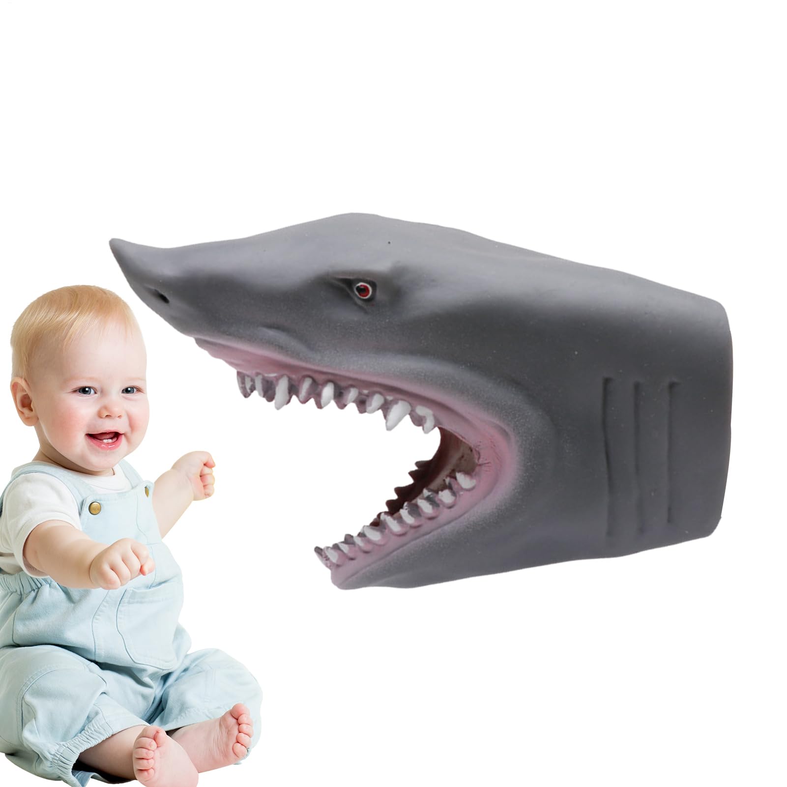 Alligator Puppet,Realistic Cartoon Animal Hand Toy - Swimming Pool Beach Bathing Toys, Soft Rubber Animal Action Figure Hand Toy for Boys Girls