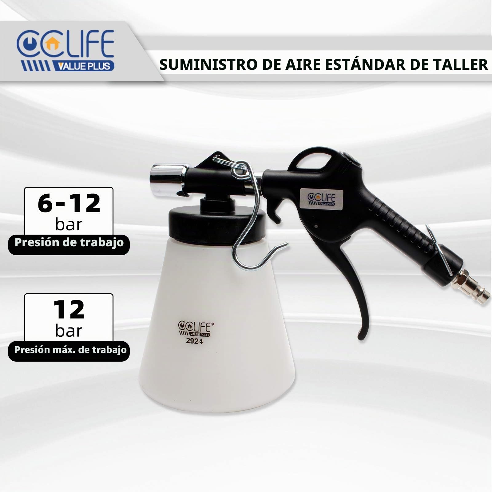 CCLIFE 0,75L Purgador Frenos Coche Aire Comprimido, con 1L Dispensador
