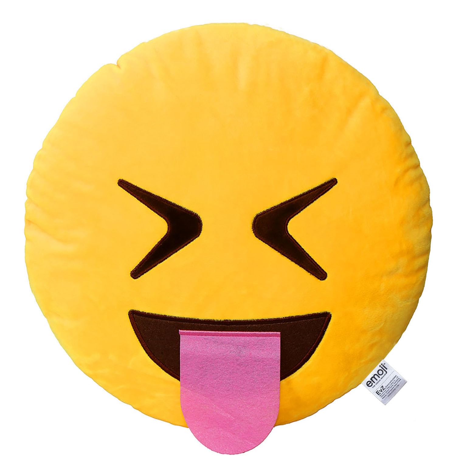 Winking Tongue Emoji Pillow 32cm