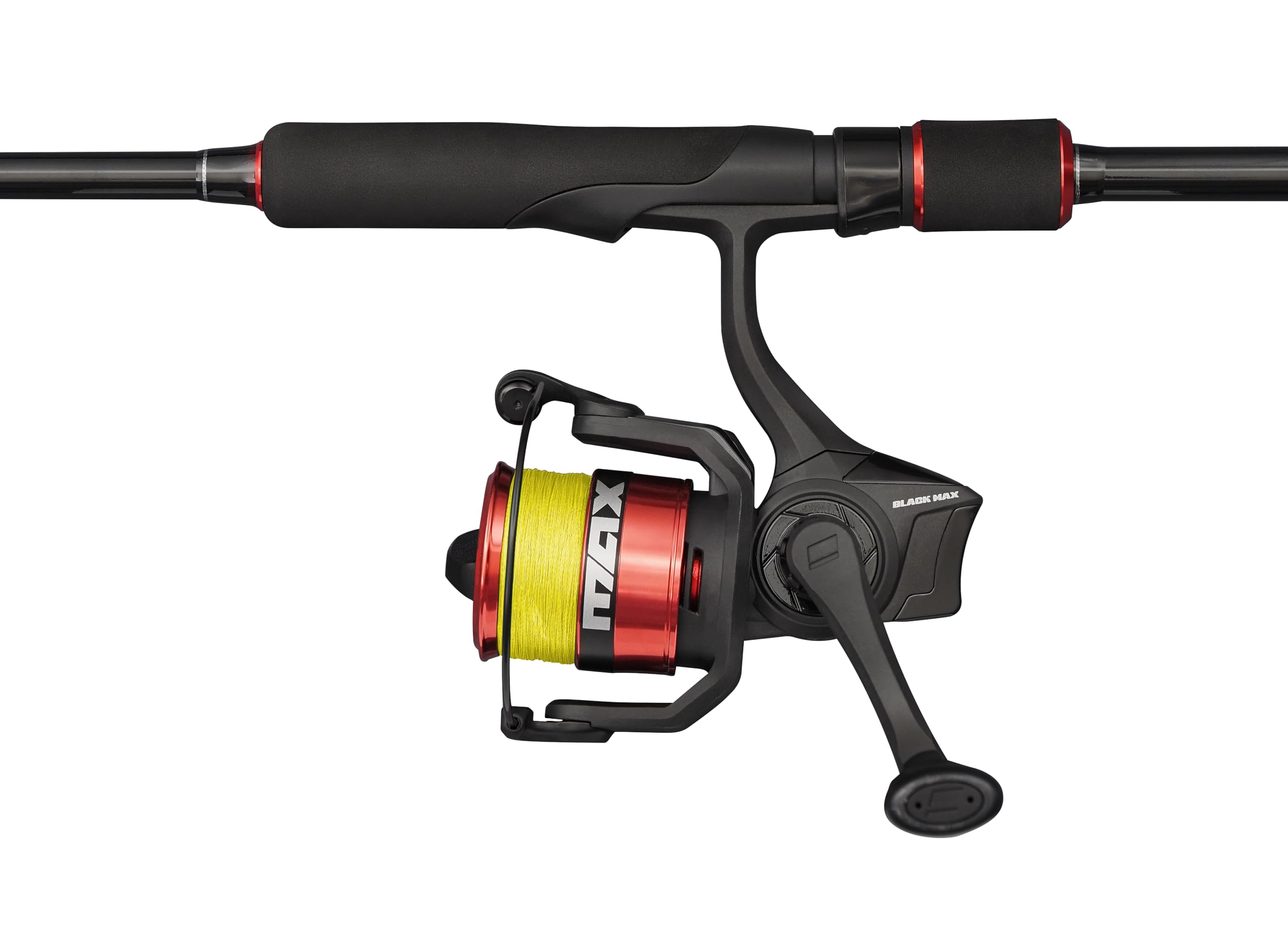 Abu Garcia Black Max Spinning Combo, Süßwasserangler Angelrute Rolle Hecht Zander, Starkes Leichtgewicht vielseitig einsetzbar, schwarz, mäßig schnelle Rute, Mehrere Größen