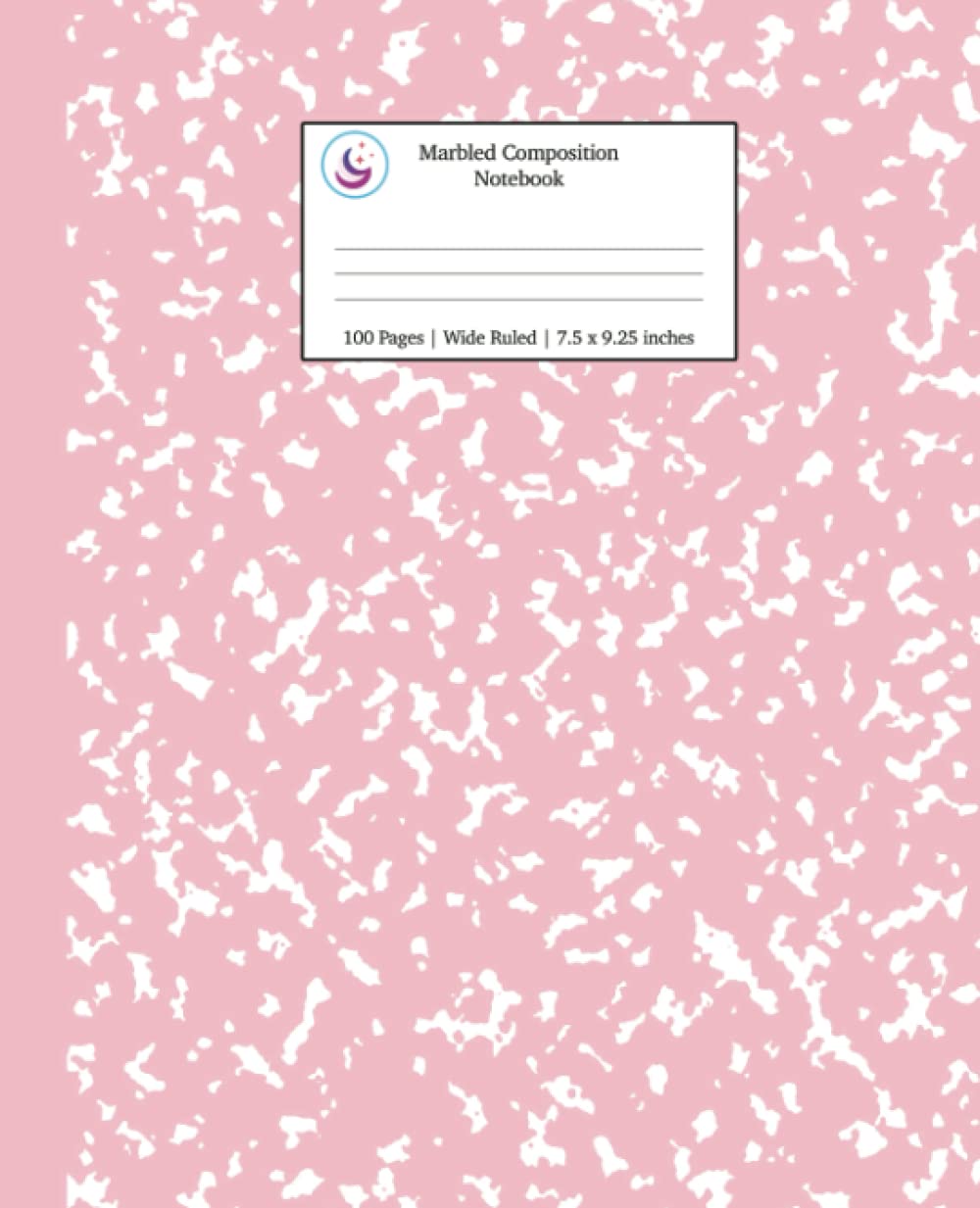 Marbled Composition Notebook: Pink Marble Wide Ruled Paper Subject Book: 12 (School Essentials)
