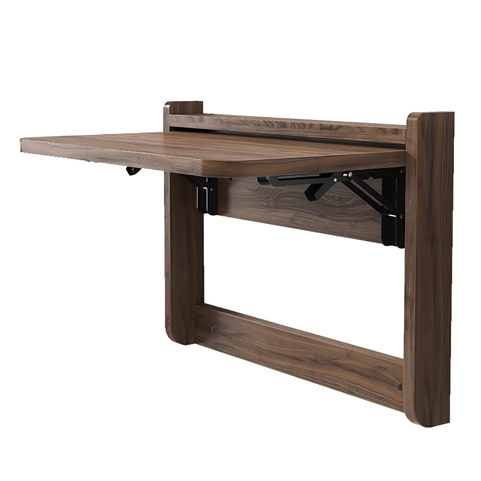 GBRJUYF Wall Mounted Desk Floating Laptop Desk, Wall Mounted Folding Table Fold Down Wall Mounted Workbench, Wall Desks For Small Spaces Wall Hanging Dining Table Space Saving(Grey)
