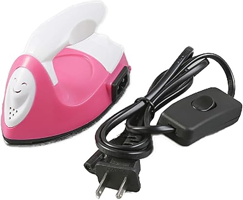 Mini máquina de prensa de calor de LotCow Mini plancha eléctrica portátil Prensa de calor Mini plancha con base de carga Accesorios para ropa DIY