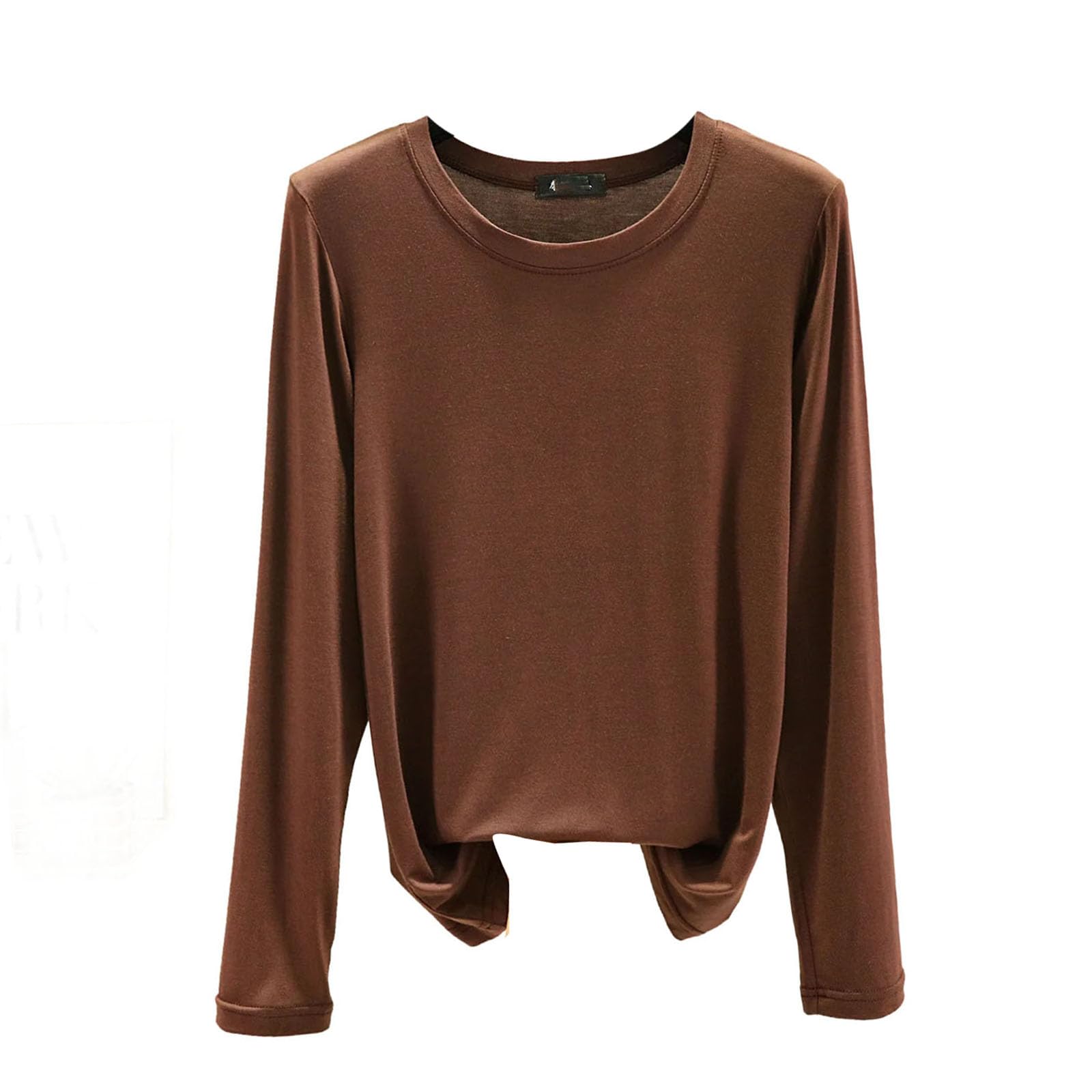 Girocollo Bottoming Camicia Maniche Lunghe Donna Slim Fit T-Shirt Abbigliamento Casa T-Shirt Top