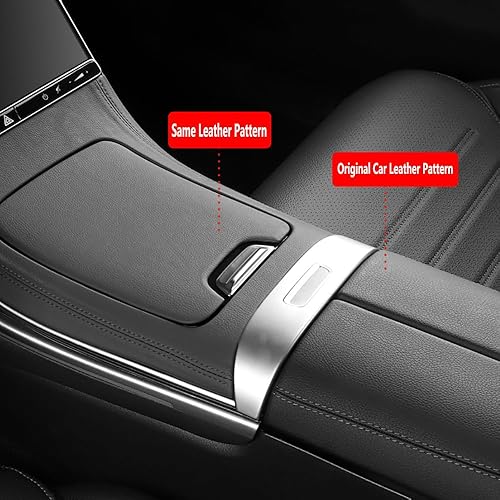 Miniatura 4 de Cubierta de cuero para panel de consola central, cubierta de panel de palanca de cambios de control central para Mercedes Benz GLC Clase X254 GLC260