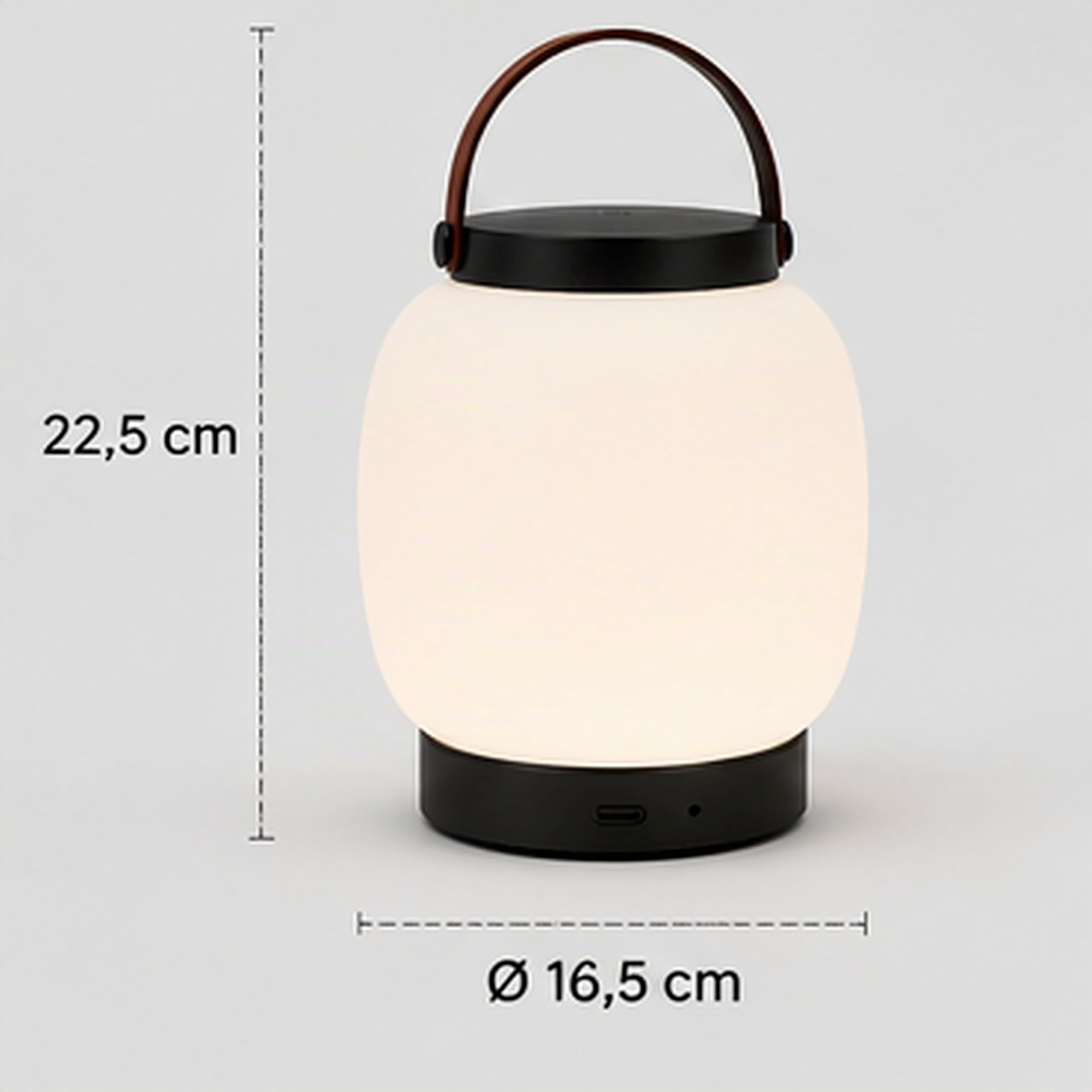 Lampada portatile BUBBLE, per interni ed esterni IP54 LED SMD 2W, ricaricabile, in alluminio, ideale per terrazze e/o balconi, residenziale o ristorazione o locale, antracite | IP54