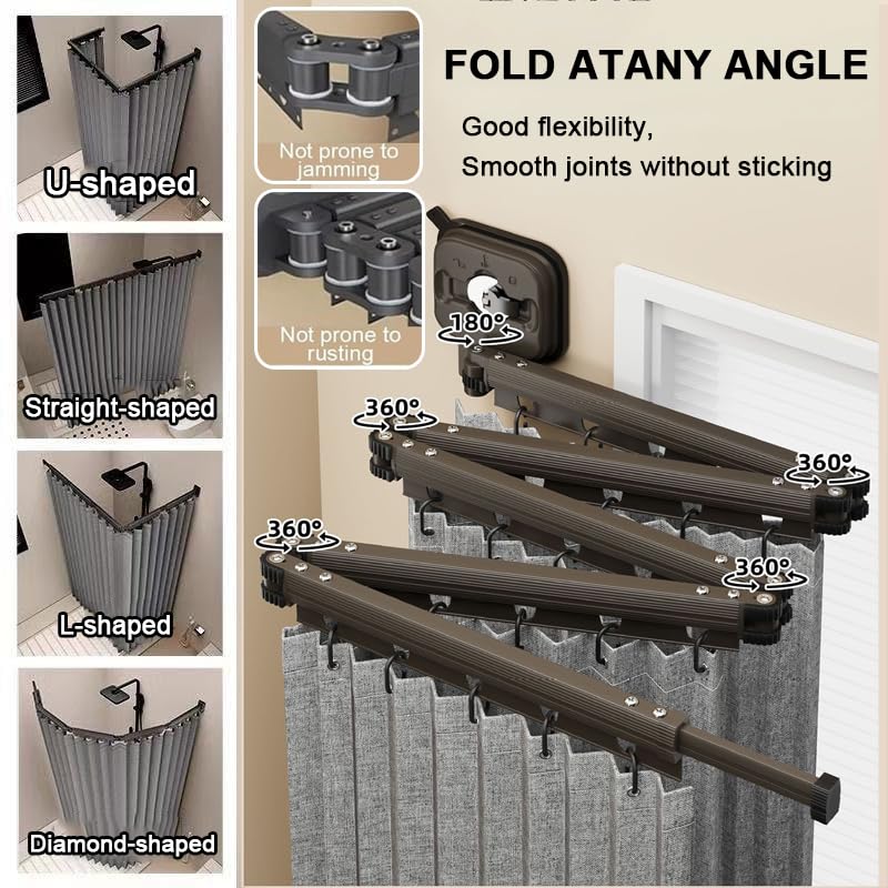 Douche pliable à angle réglable avec tasses solides pour un ajustement parfait - 3