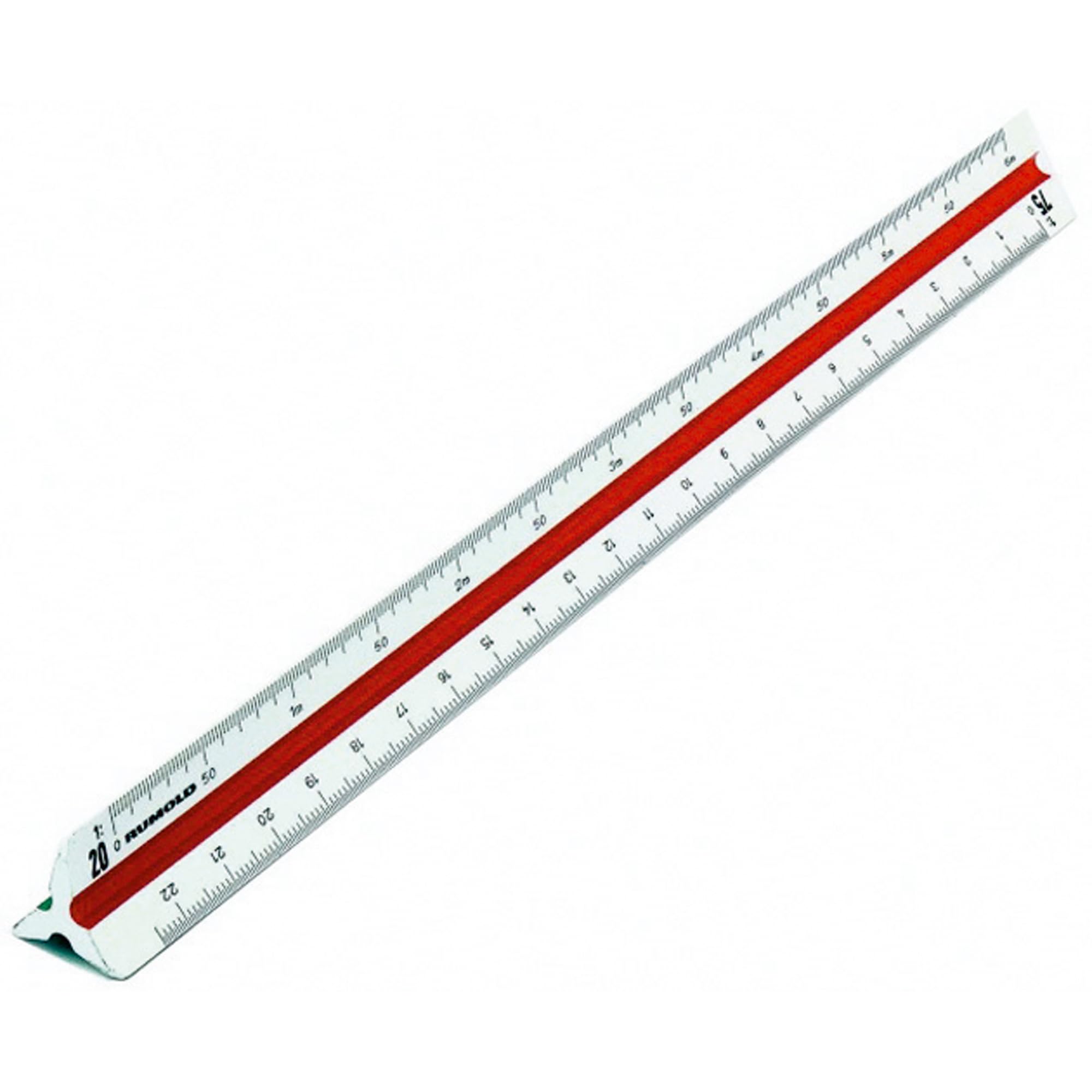 Rumold Präzisions-Dreikantmaßstab 160/160/1/30 30 cm weiß Kunststoff architect 1