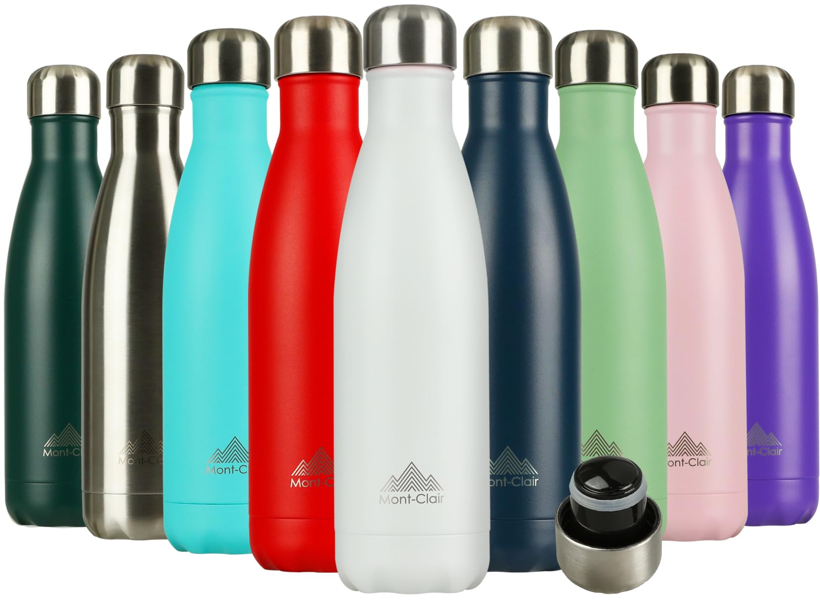 Stainless Steel Water Bottle, Vacuum Insulated, Hot and Cold, 17oz