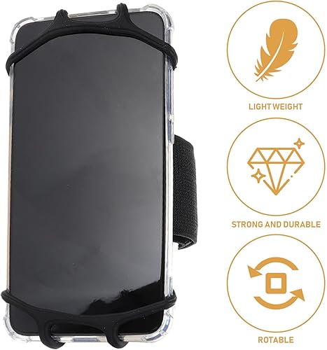 Miniatura 4 de Homoyoyo Pulsera giratoria de silicona para teléfono móvil, para deportes al aire libre, para correr, trotar, ciclismo, gimnasio, antebrazo, soporte