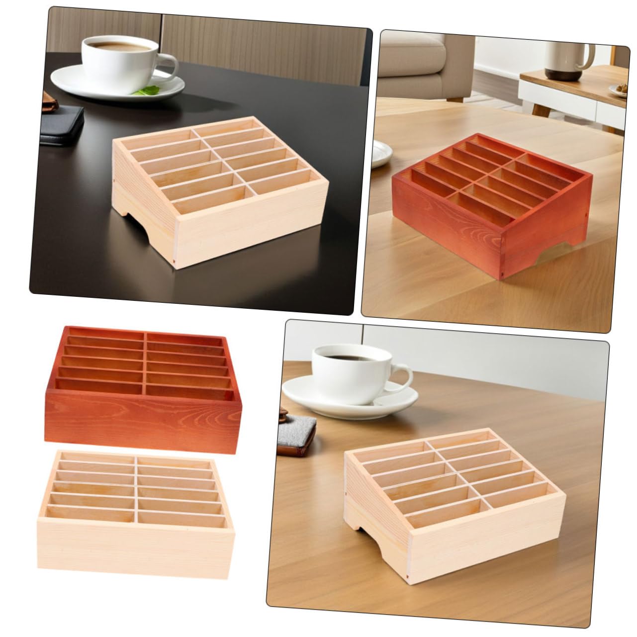 2pezzi Mobiletto Portacellulare in Espositore Per Cellulari Con Scomparti Multipli Organizer Scrivania Per Aula e Ufficio