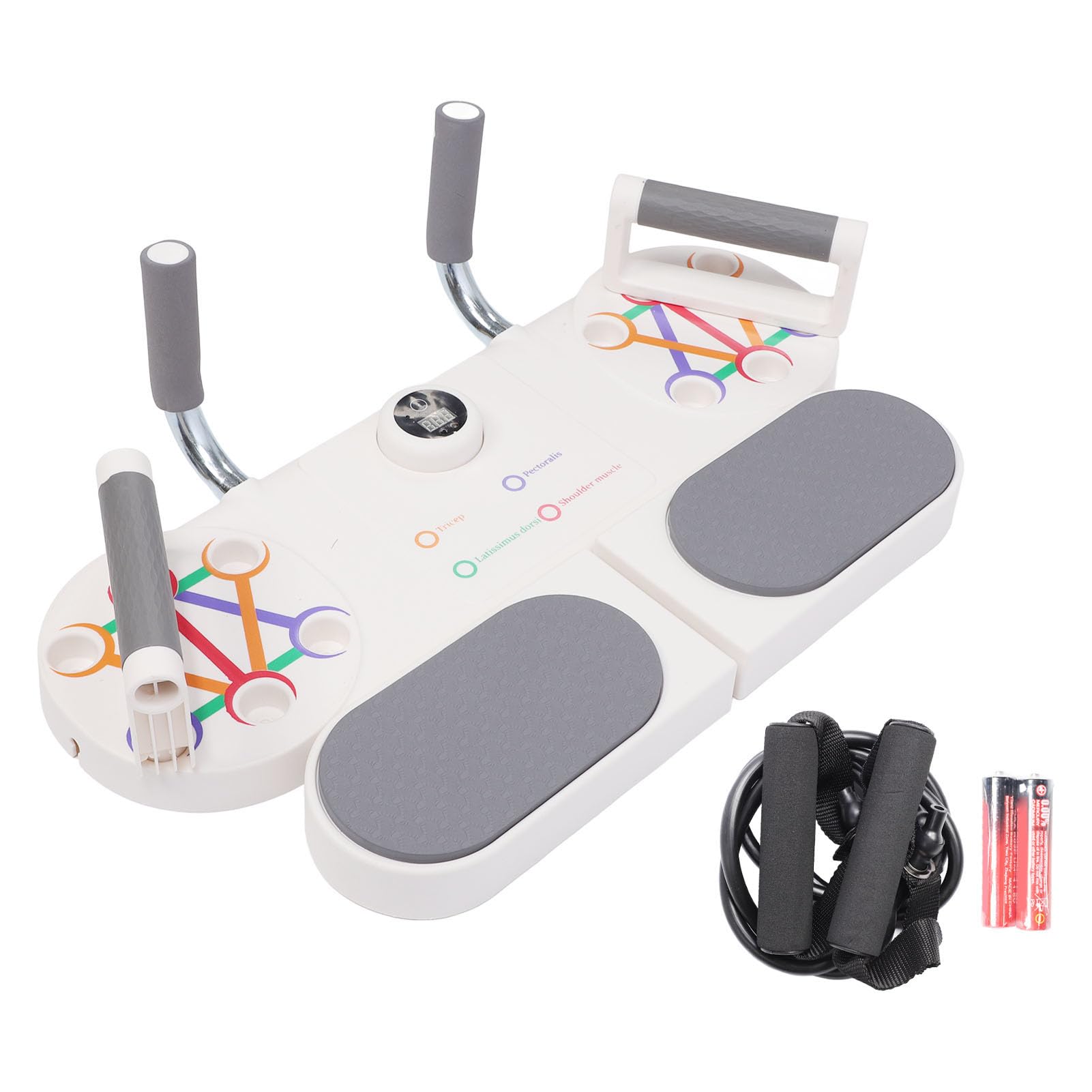 Conseil de Fitness Multifonctionnel Entraînement Musculaire Efficace Board d'exercice Multifonctionnel Économie d'espace Compact (WHITE)
