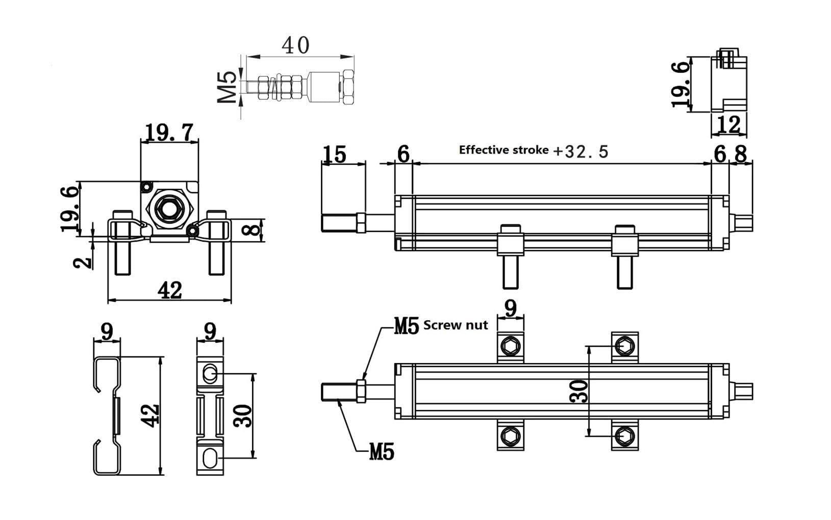 10-300mm Sensor Linearer Verschiebungssensor Spurstange Elektronisches Lineal Spritzgussmaschine Positionspotentiometer(50mm)