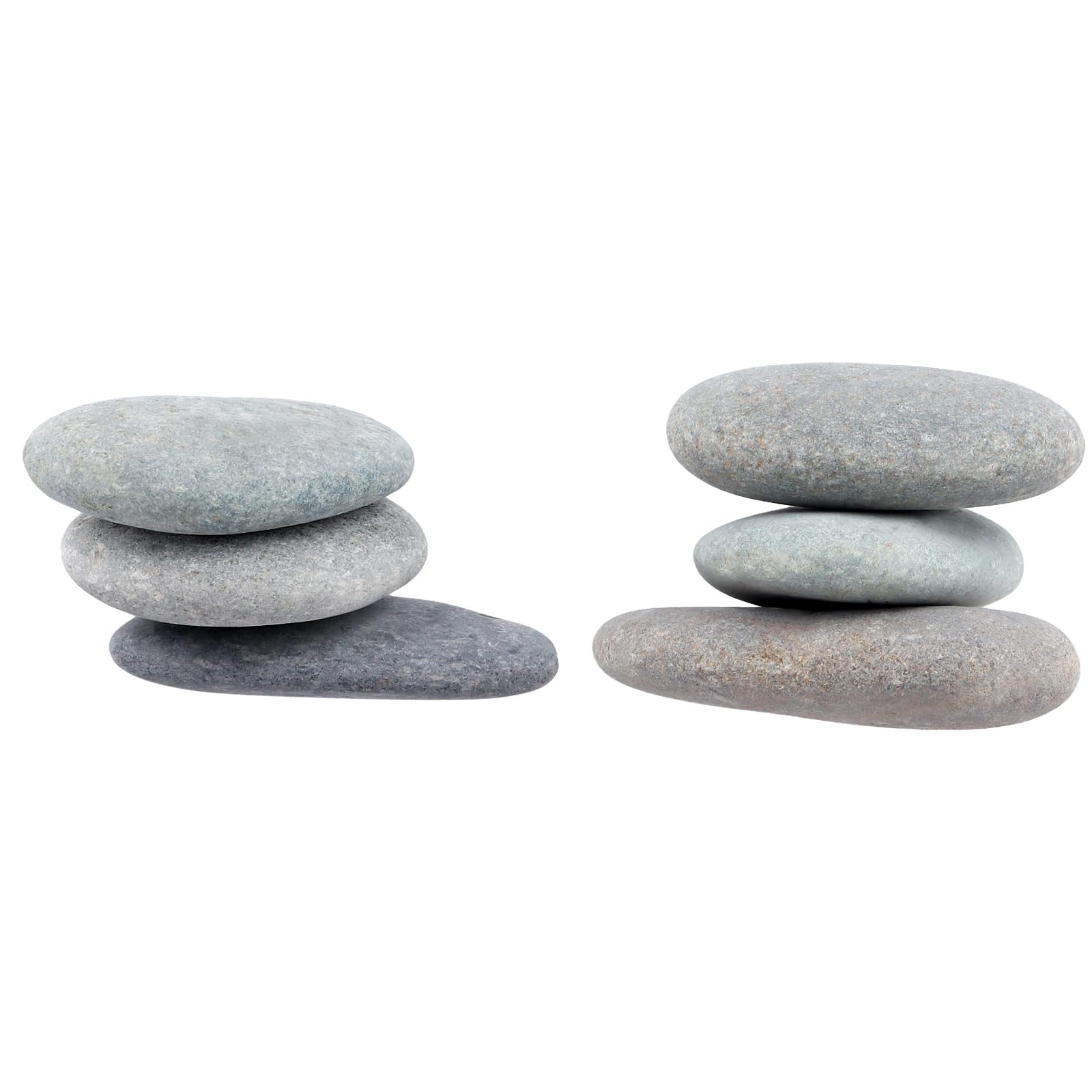 40 Piedras para Pintar de 5-8 cm, Piedras Planas Grises Naturales de Río con Superficie Lisa, para Manualidades, Decoración de Jardín y Playa