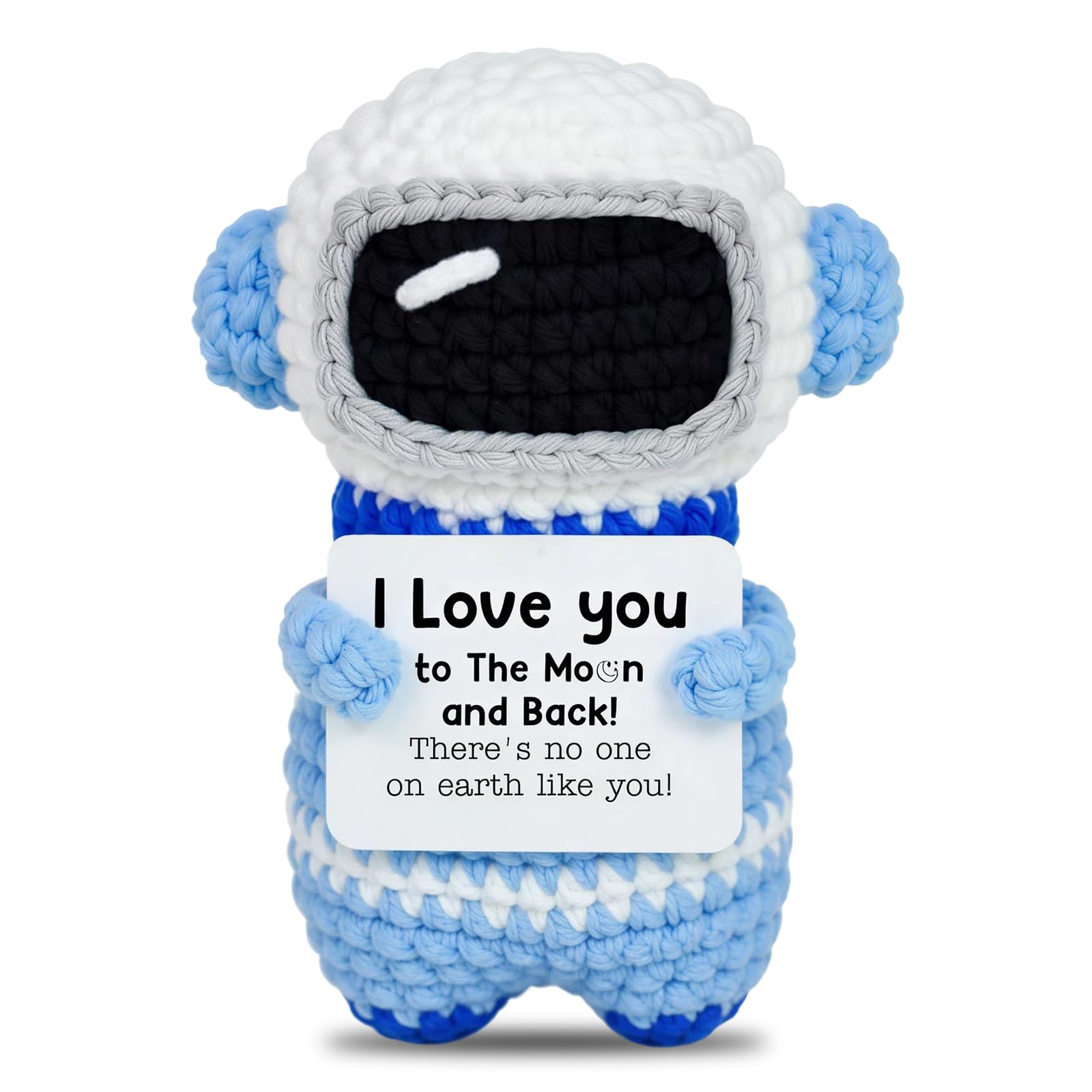 Leseogye Positive Astronaut, Warm Emotional Support Crochet Astronaut, Cute Spaceman Crochet Gifts, Gifts for Space Enthusiast