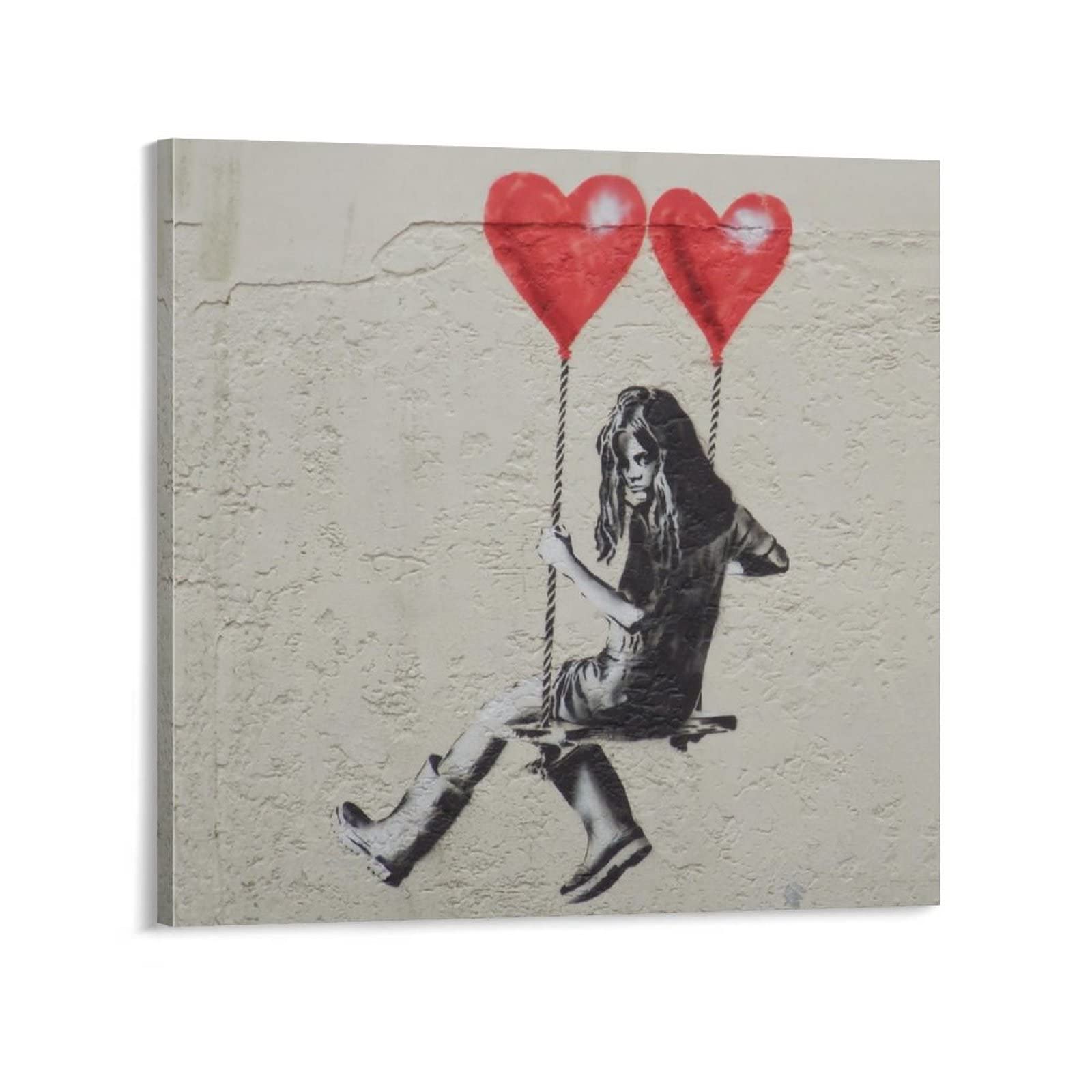 Amazon.co.jp: Banksy バンクシー 【スウィンギングガール】 アート