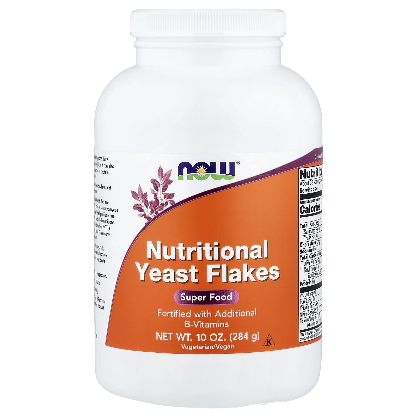 NOW Foods Nutritional Yeast Flakes, 10oz