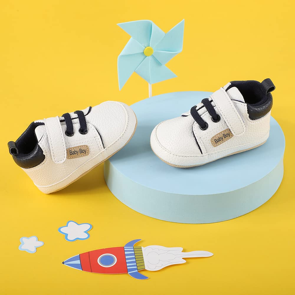 MASOCIO Scarpe Neonato Scarpine Primi Passi Bimbo con Suole Morbide Antiscivolo