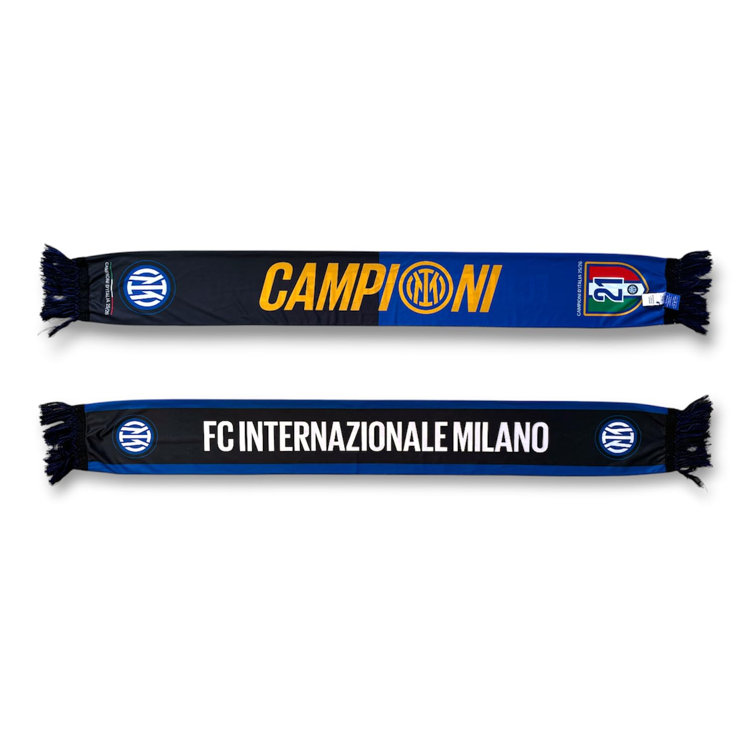 Sciarpa Poliestere Inter Celebrativa Campioni d'Italia 2025/2026 Double Face