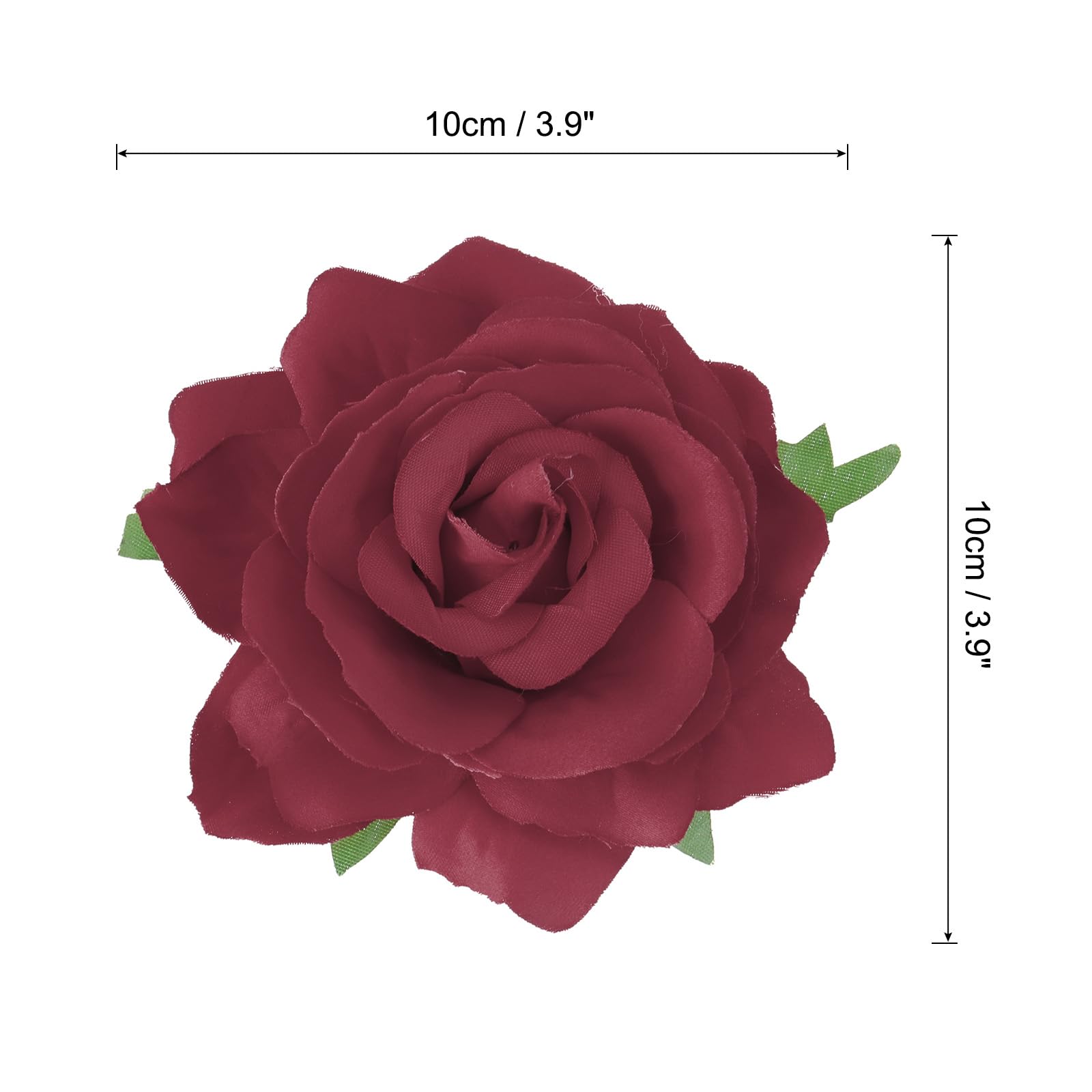 QUARKZMAN 20 Pz Fermagli per Capelli con Fiore di Rosa Forcine Rosso Scuro