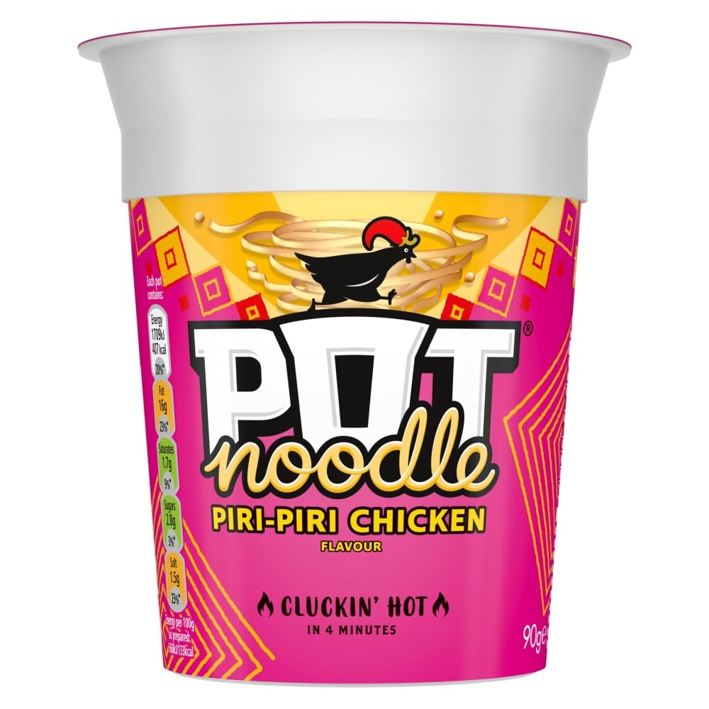 Pot Noodle Piri-Piri Chicken Instant Snack vegetarian quick to make noodles Instant Noodle 90 g