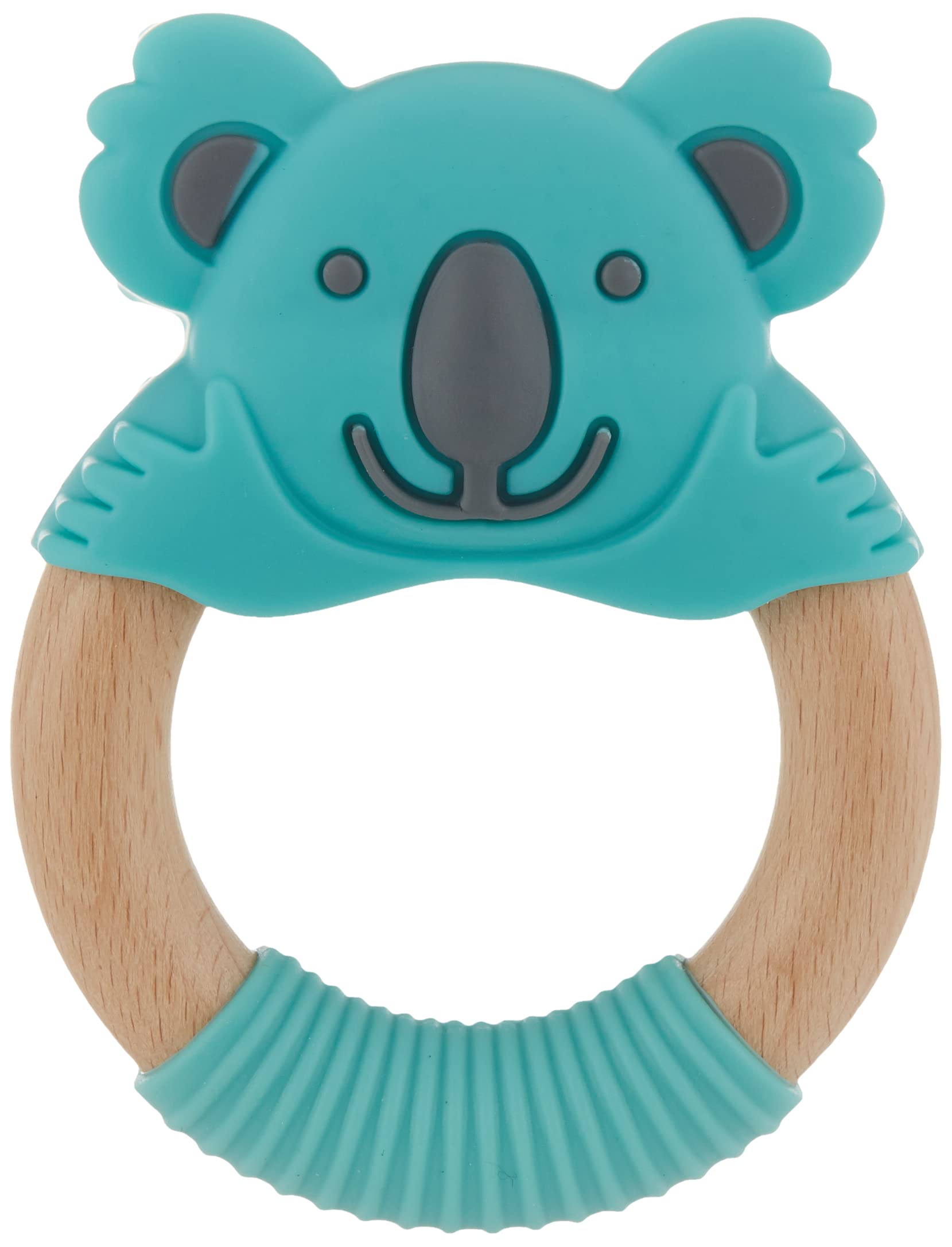 Baby Works Kenny Koala Teething Ring - Mint/Grey