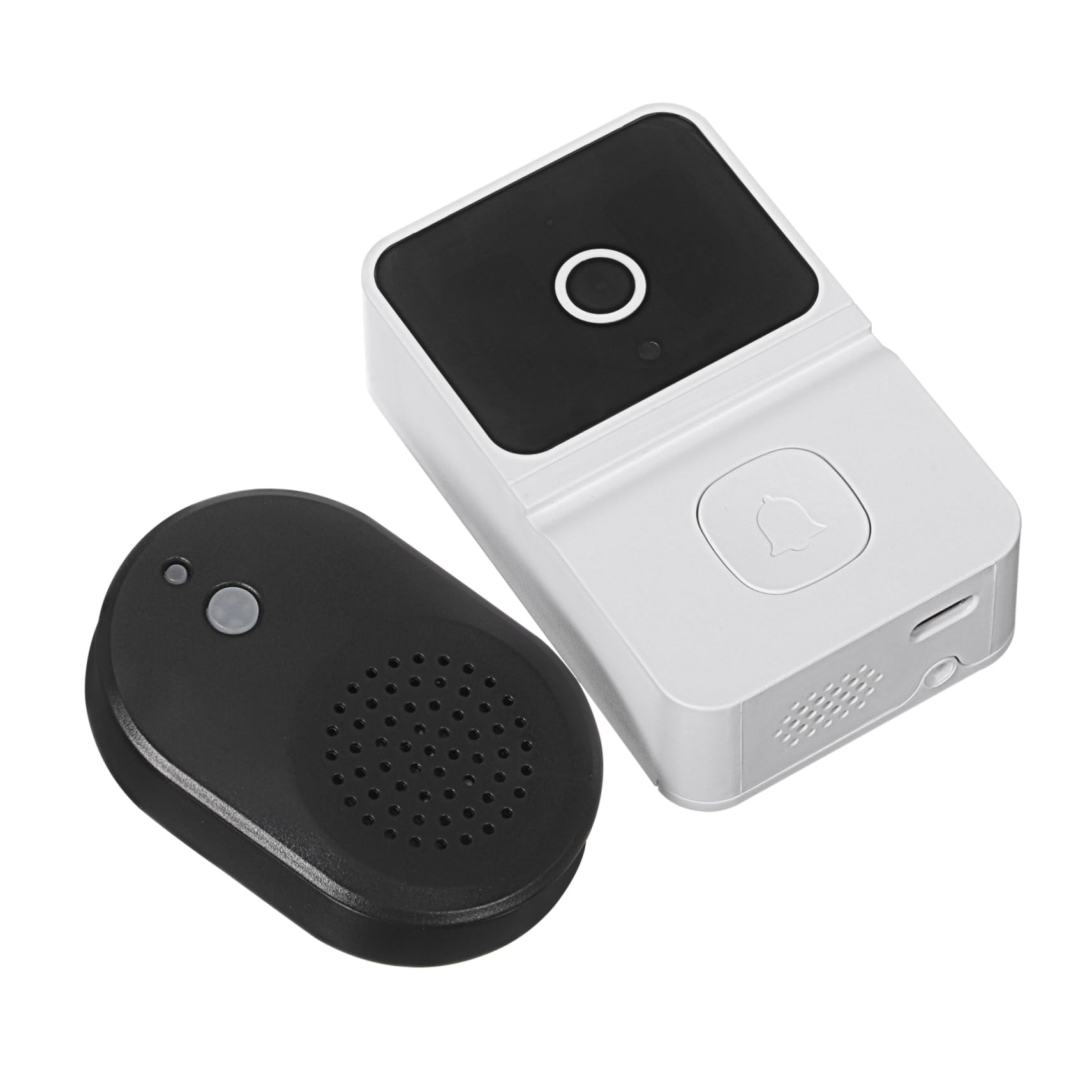 Sonnette sans fil blanche intelligente et carillon rechargeable moderne pour la maison