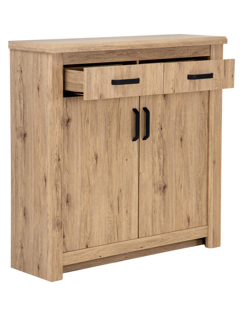 braxton shoe cabinets on Homes R Us Braxton Collection 2 Door 2 Drawer Shoe Cabinet Oak 120 X 40 X 123 Cms Buy Online At Best Price In Uae Amazon Ae