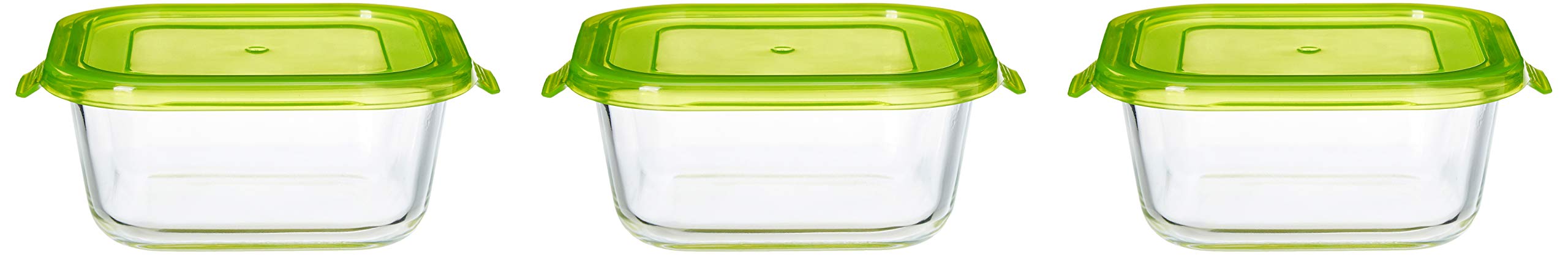 Amazon Brand - Solimo Borosilicate Glass Container Set (Transparent,3 Pieces, 550ml) (B07PBTN14D) Amazon Price History, Amazon Price Tracker
