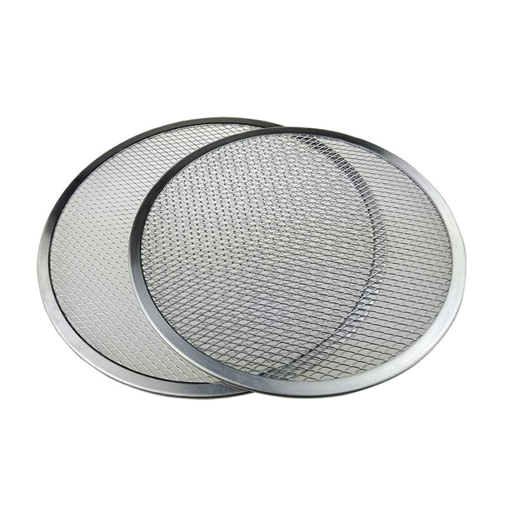 Tacka do pizzy, patelnia do pizzy, Taca do pizzy-siatka-bezszwowa aluminiowa do naleśników, siatka do pieczenia, naczynia do pieczenia, kuchenne narzędzia do pieczenia(12 inch)