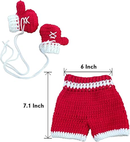 Miniatura 3 de Trajes de fotografía para recién nacidos, para sesión de fotos de ganchillo, conjunto de traje de punto, sombrero y pantalones