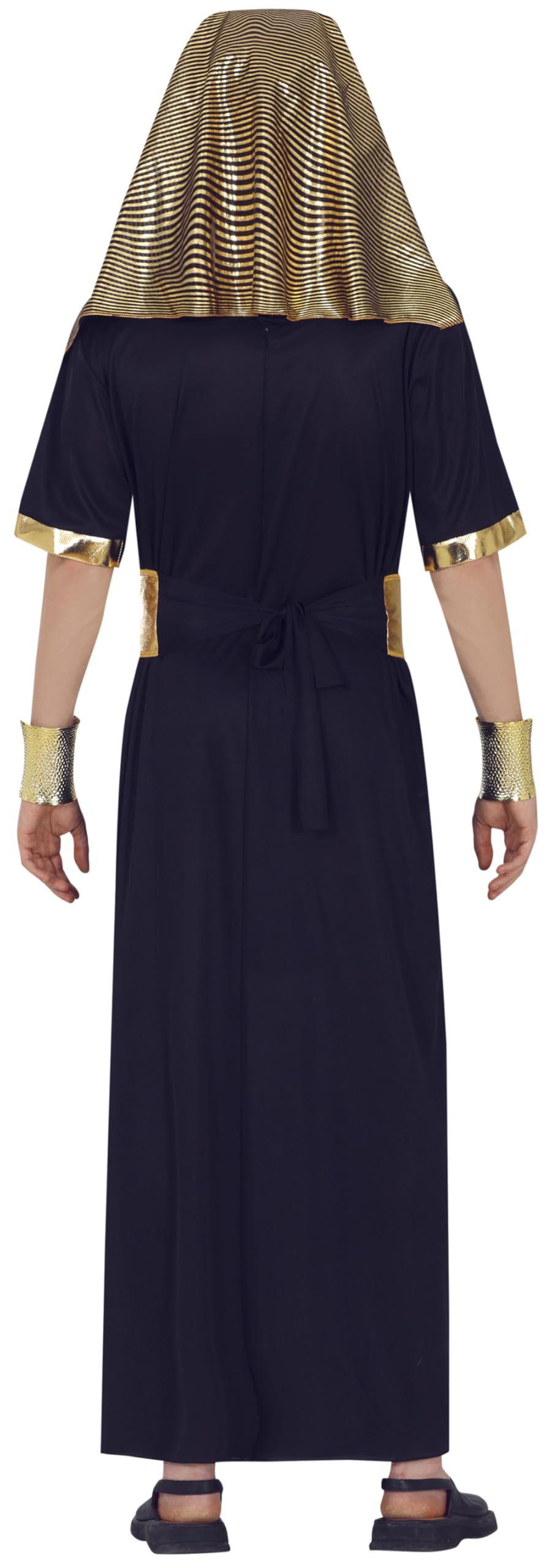 FIESTAS GUIRCA Mighty Pharaoh King of Egypt Mens Fancy Dress Costume - Black & Gold Egyptian Toga Fancy Dress Men Size M 38-40 - Image 2
