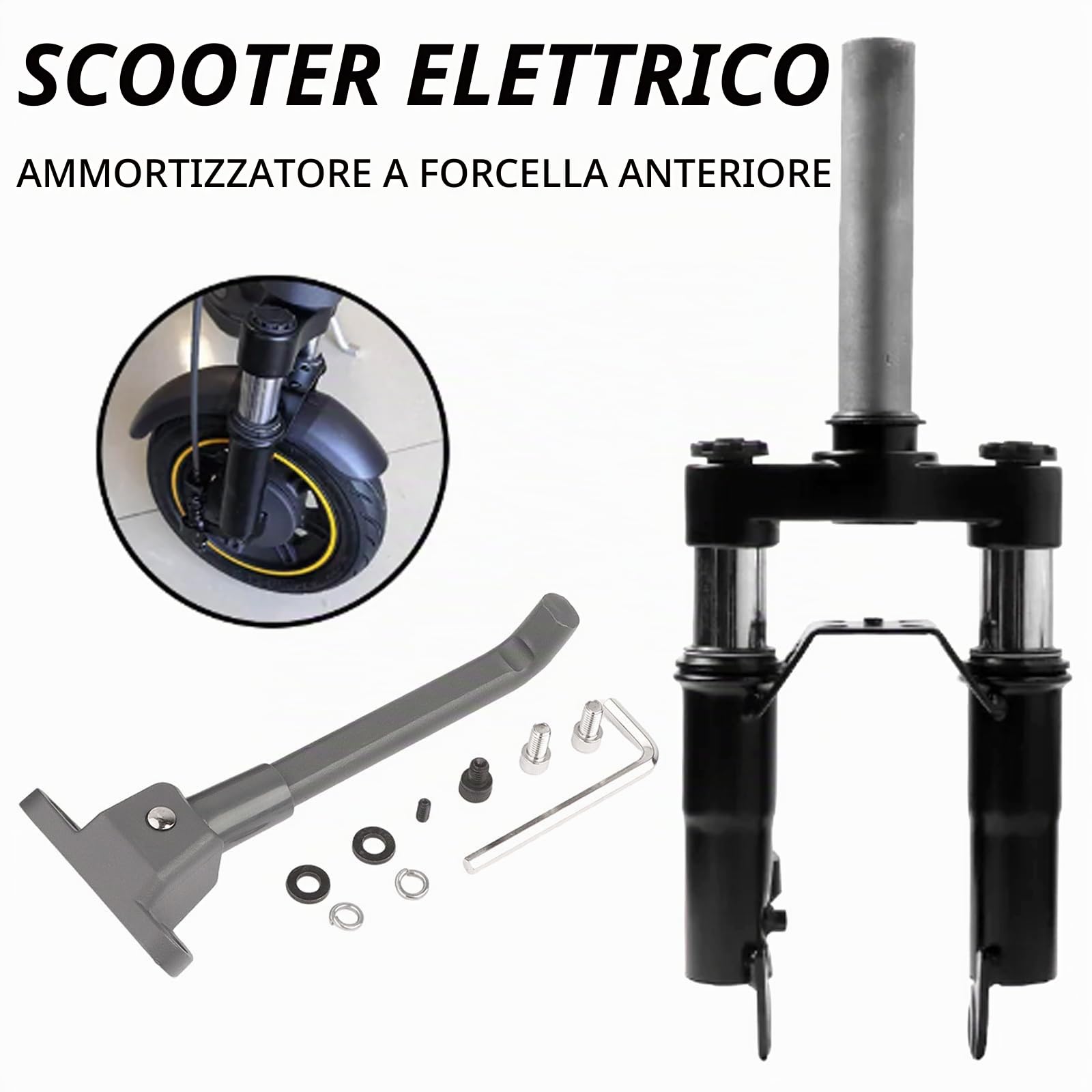 Aisny Forcella Ammortizzata per Scooter E, Sospensione per Segway Ninebot Max G30D G30LD G30D 2 G30LE Ammortizzatore per Scooter E Forcella Antiurto per Modifica e Riparazione Ninebot Max G30