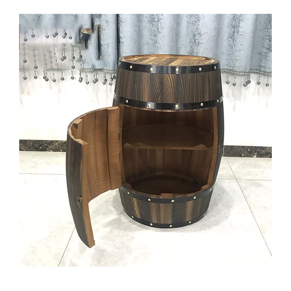 Cave à vin rétro en bois de style tonneau pour décoration chic