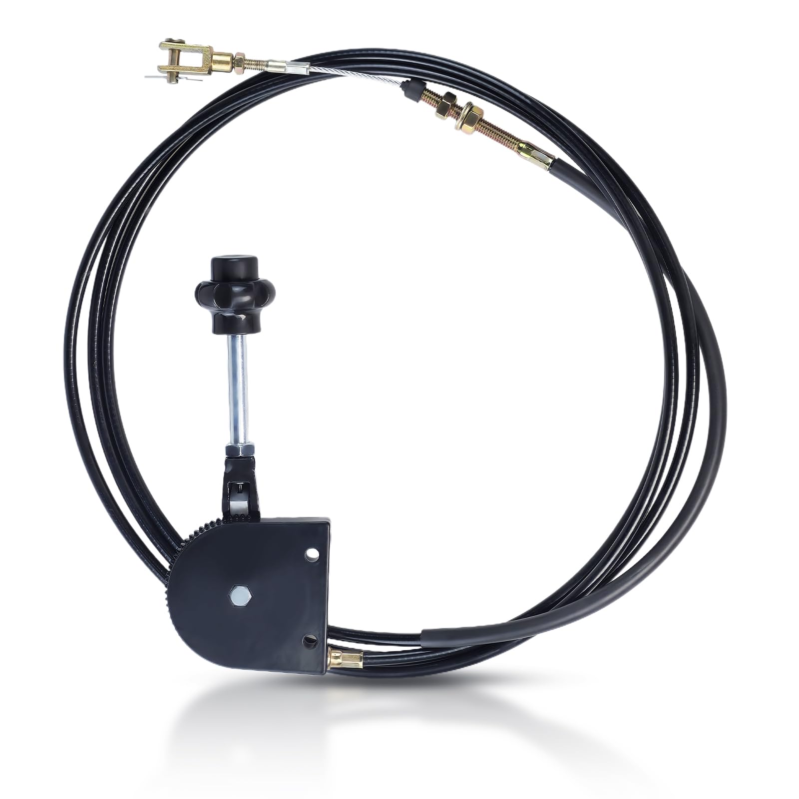 Excavator Throttle Control Cable, Universal Manual Flexible Throttle Wire with Black Knob, Excavator Motor Control Cable R...