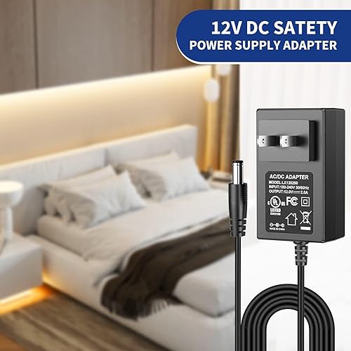 Miniatura 7 de GOOVER Adaptador de fuente de alimentación de 30 W (paquete de 2), transformadores de bajo voltaje de 12 V CC, controlador de luz LED de 2.5 A,