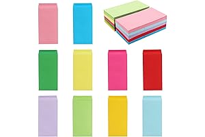 100 Pack Colorful Cash Envelopes for Money