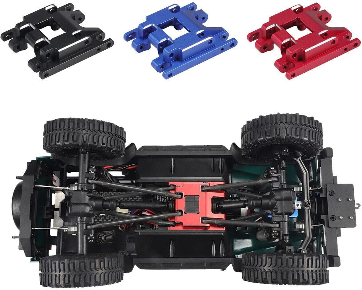 RC Skid Plate CNC Aliuminum Transmission Mount for TRX4M 1/18 RC Crawler Car Upgrade Parts,18g (Blue)